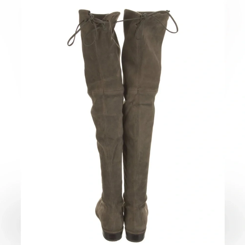 Stuart Weitzman Lowland Green Suede Over the Knee Boots size 7.5